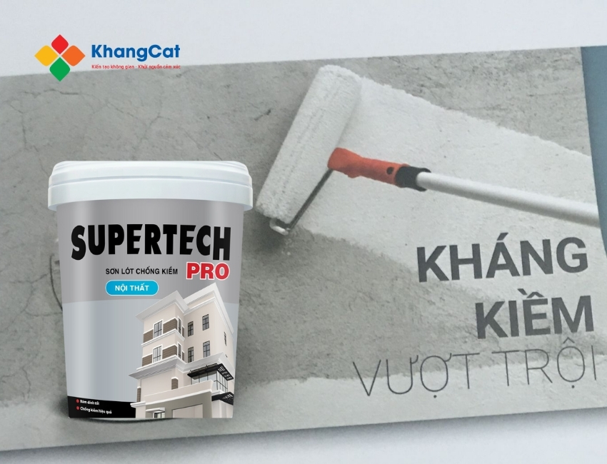 TOA Supertech Pro – lớp lót chống kiềm giúp tường nội thất bền màu, không lo bong tróc.
