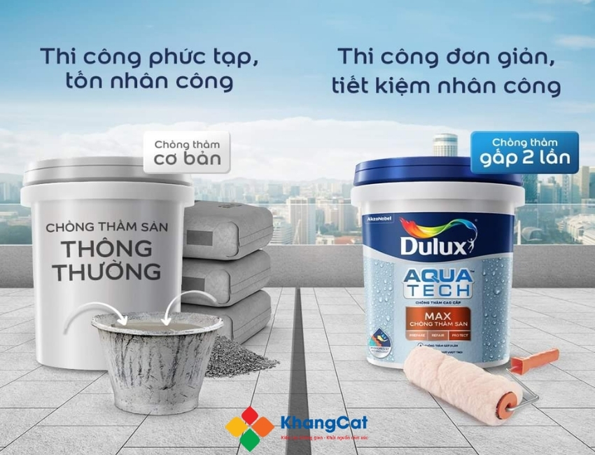 Thi công sơn chống thấm Dulux dễ dàng