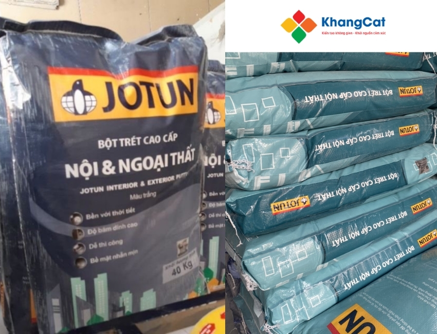 Bột bả Jotun Interior và Exterior Putty trắng - xám sử dụng được cho cả tường ngoại và nội thất