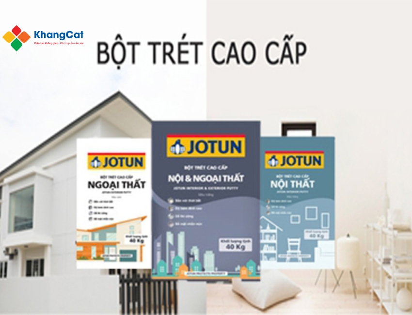 Bột bả Jotun ngoại thất - Giúp bề mặt ngoại thất thêm phẳng mịn