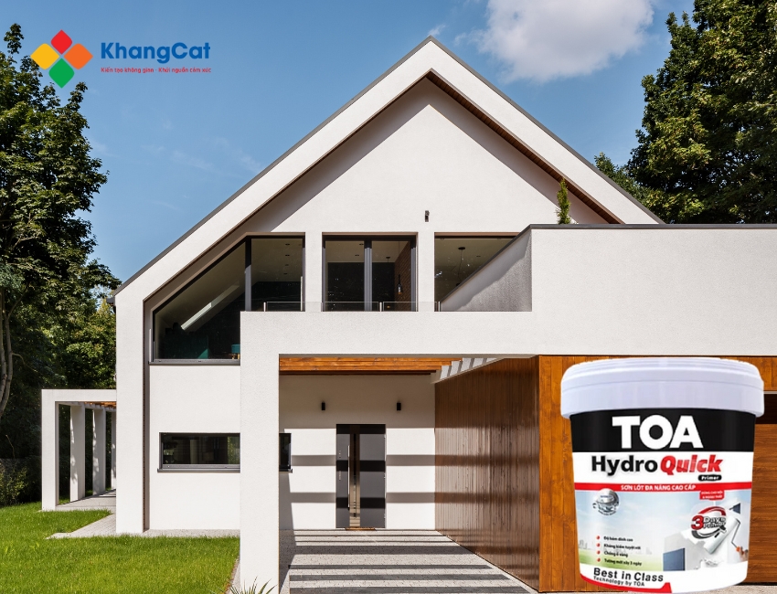 Sơn lót TOA Hydro Quick Primer bảo vệ tường, tăng cường độ bám dính và kháng nước hiệu quả.