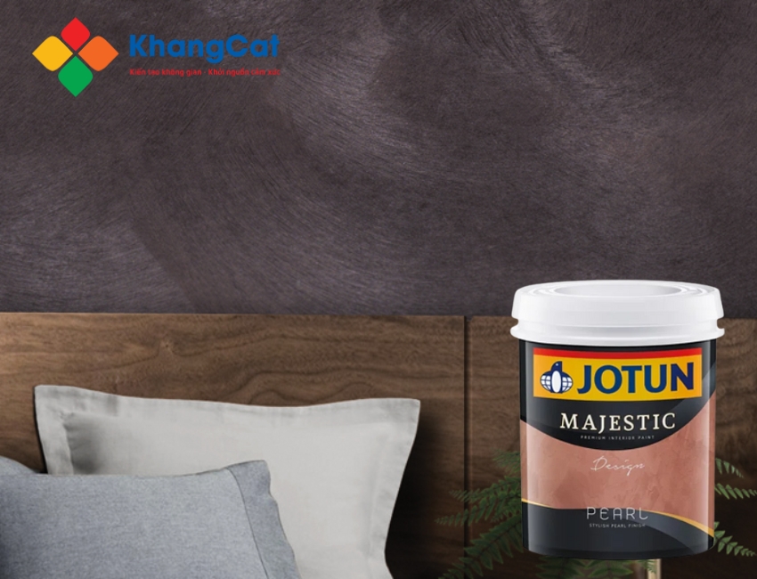 Thi công Sơn Majestic hiệu ứng ánh ngọc trai sang trọng, dễ thực hiện trên tường nội thất.