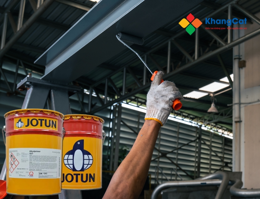 Thi công Sơn lót Alkyd Primer đúng kỹ thuật giúp tăng độ bền và khả năng chống rỉ tối ưu cho bề mặt kim loại.
