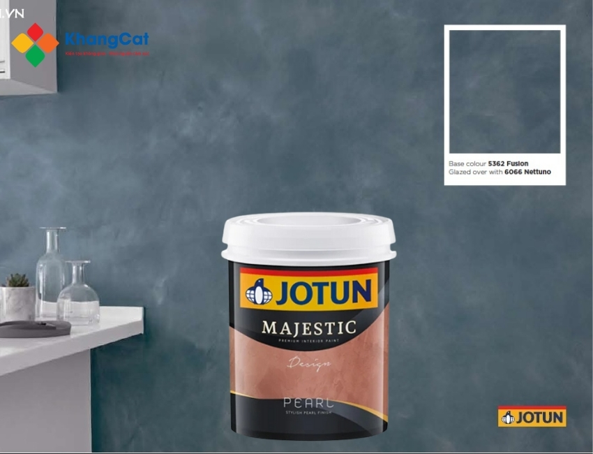  Sơn Jotun Majestic Design Pearl với hiệu ứng ánh ngọc trai độc đáo, dễ thi công, an toàn và bền màu.