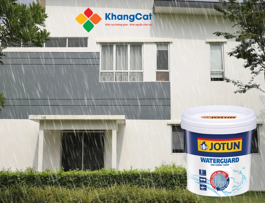 Tường nhà được bảo vệ tốt khi sơn chống thấm cao cấp Jotun Waterguard được thi công chuẩn kỹ thuật