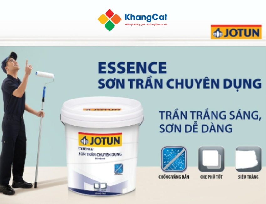 Thi công sơn Essence Trắng trần đơn giản, sạch và hiệu quả.