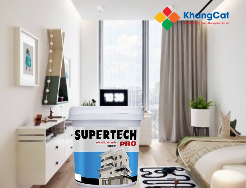 Sơn nước nội thất TOA Supertech Pro mịn đẹp, bền màu, chống nấm mốc và an toàn cho sức khỏe.