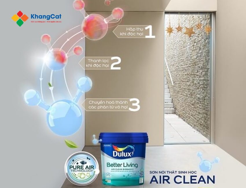 Những tính năng nội trội của Sơn nội thất siêu cao cấp Dulux Better Living Air Clean